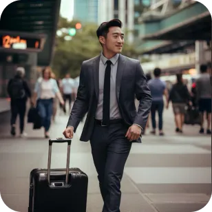 Different traveller types – business, family, solo, and budget travellers covered by Etiqa TripCare360.